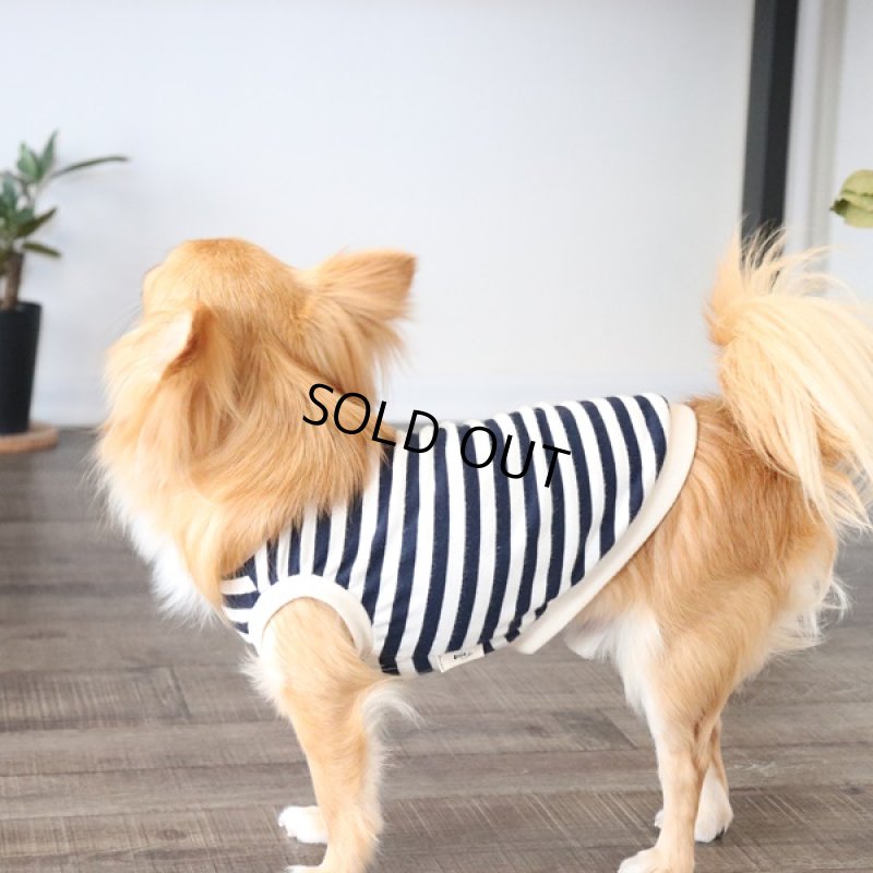 画像2: UVカット生地のボーダータンクトップ（ネイビー×オフホワイト） (2)