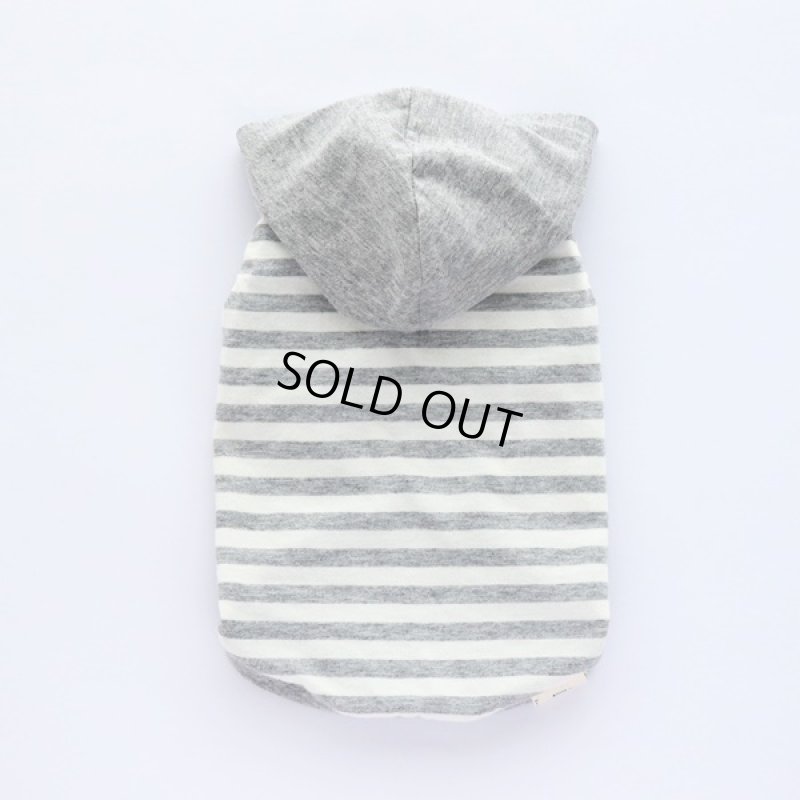 画像18: UVカット&蚊よけ生地のフードつきタンクトップ(グレー×オフホワイト) (18)