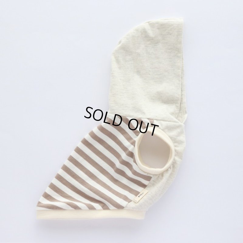 画像5: UVカット＆蚊よけ生地のフードつきタンクトップ（モカ×オフホワイト） (5)