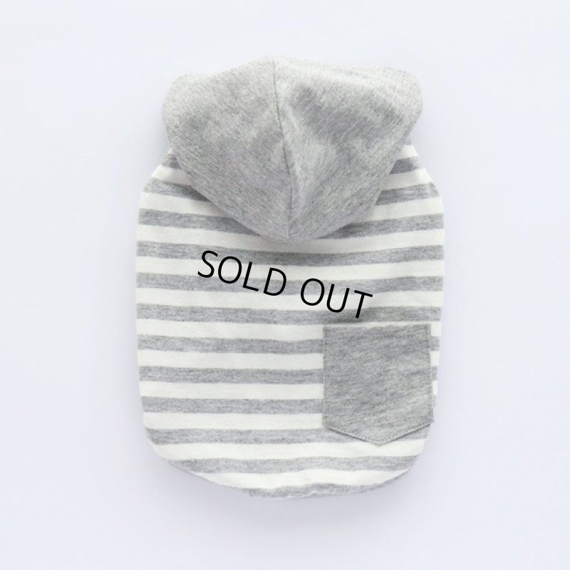 画像19: UVカット&蚊よけ生地のフードつきタンクトップ(グレー×オフホワイト) (19)