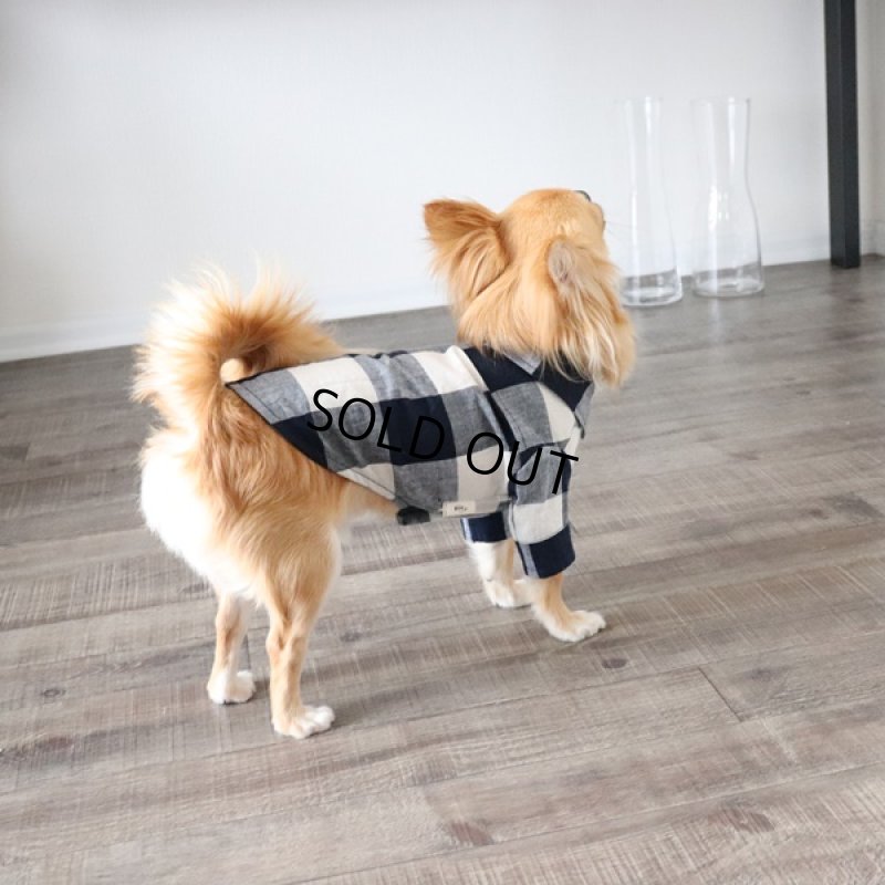 画像5: ブロックチェックシャツ（ネイビー） (5)