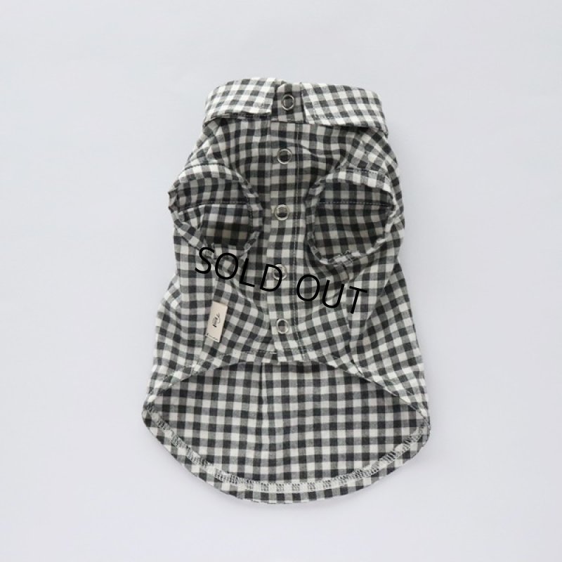 画像8: ギンガムチェックのノースリーブシャツ(ブラック) (8)