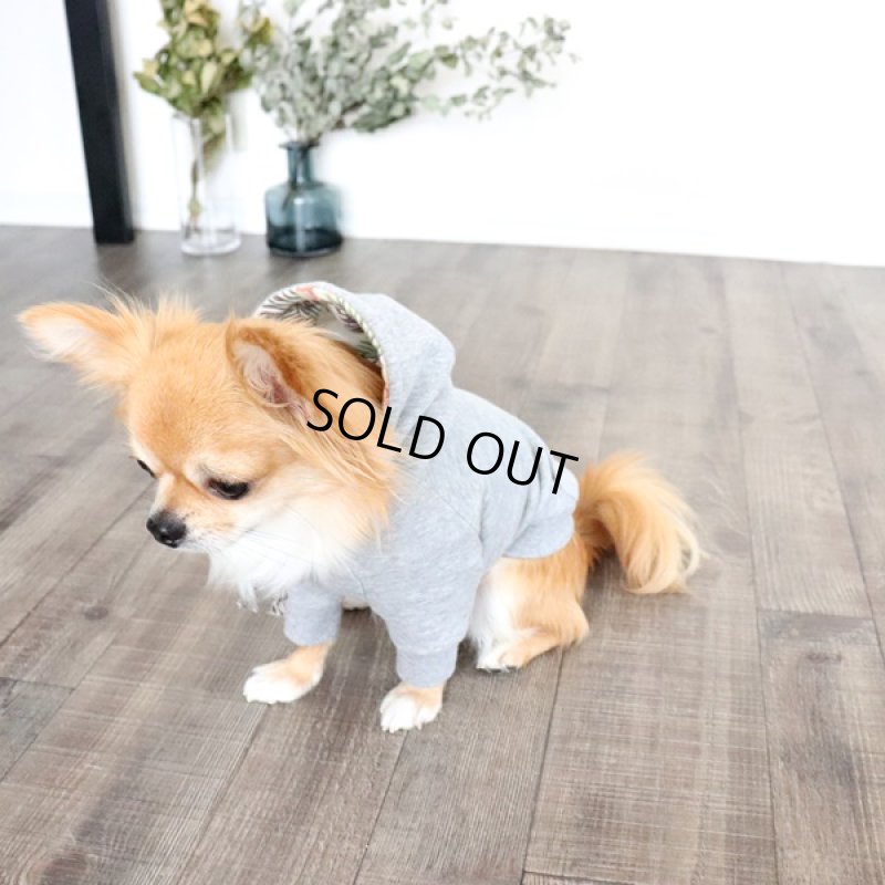 画像6: プルオーバーパーカー ボタニカル（杢グレー） (6)