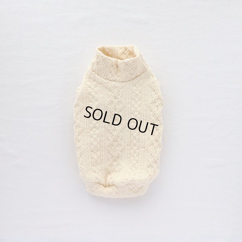 画像10: 【再販売】アランニットのハイネックノースリーブ（生成り） (10)