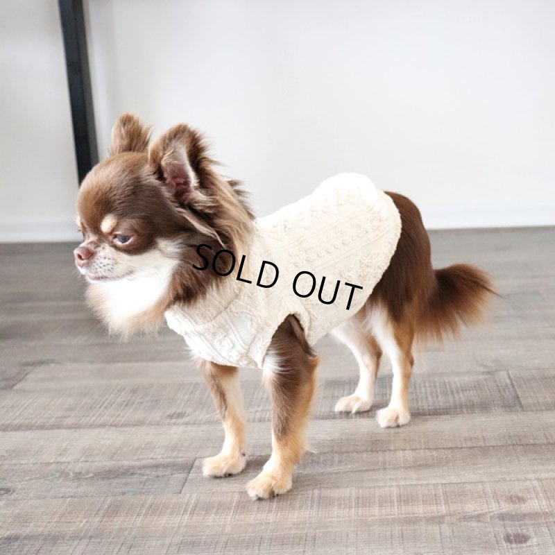 画像7: 【再販売】アランニットのハイネックノースリーブ（生成り） (7)