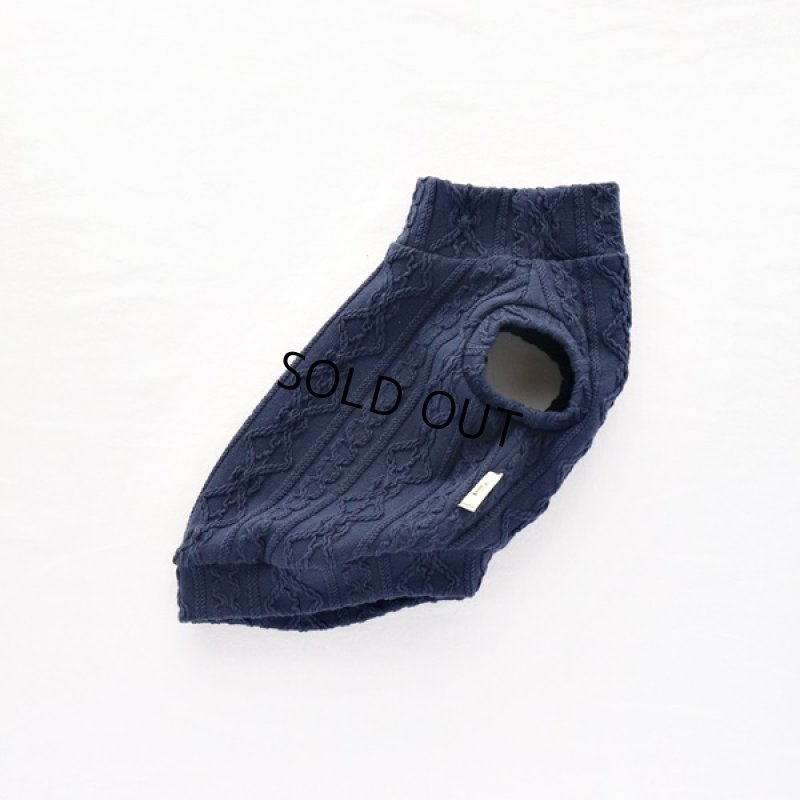 画像8: 【再販売】アランニットのハイネックノースリーブ(ネイビー) (8)