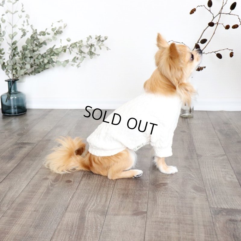 画像4: 【再販売】アランニットのハイネックカットソー（生成り） (4)