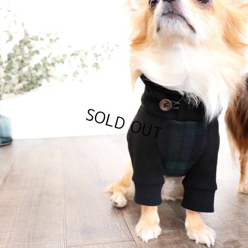 画像10: ブラックウォッチハイネックパーカー（ブラック×グリーン） (10)