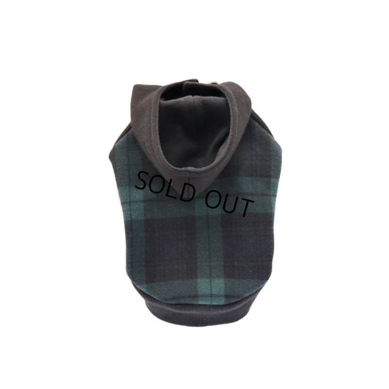 画像13: ブラックウォッチハイネックパーカー（ブラック×グリーン） (13)