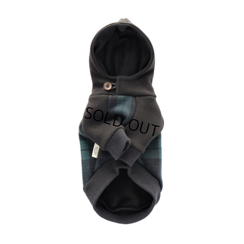 画像14: ブラックウォッチハイネックパーカー（ブラック×グリーン） (14)