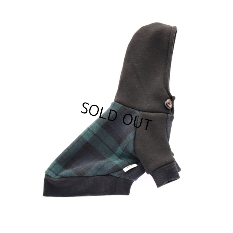 画像12: ブラックウォッチハイネックパーカー（ブラック×グリーン） (12)