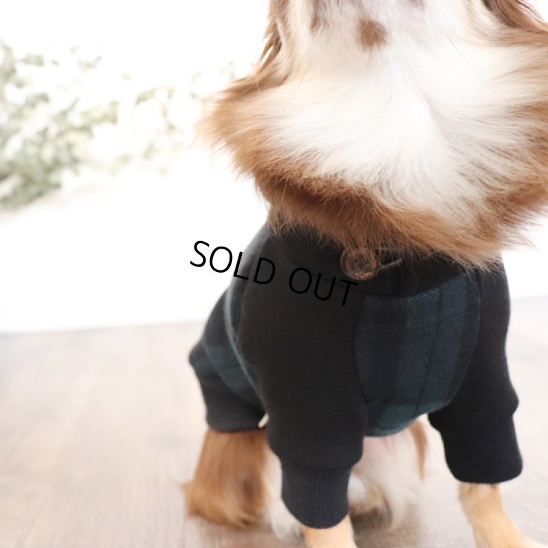 画像11: ブラックウォッチハイネックパーカー（ブラック×グリーン） (11)