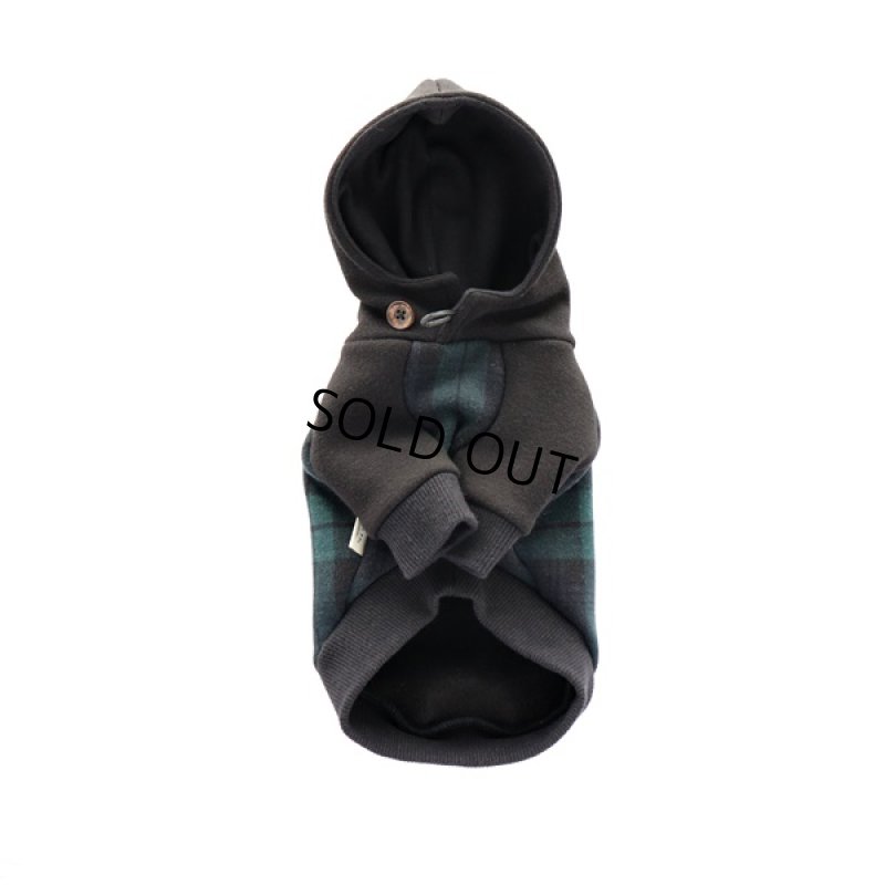 画像15: ブラックウォッチハイネックパーカー（ブラック×グリーン） (15)