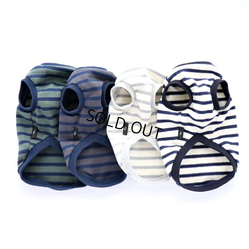 画像9: ボーダータンクトップ（グレー×生成り） (9)