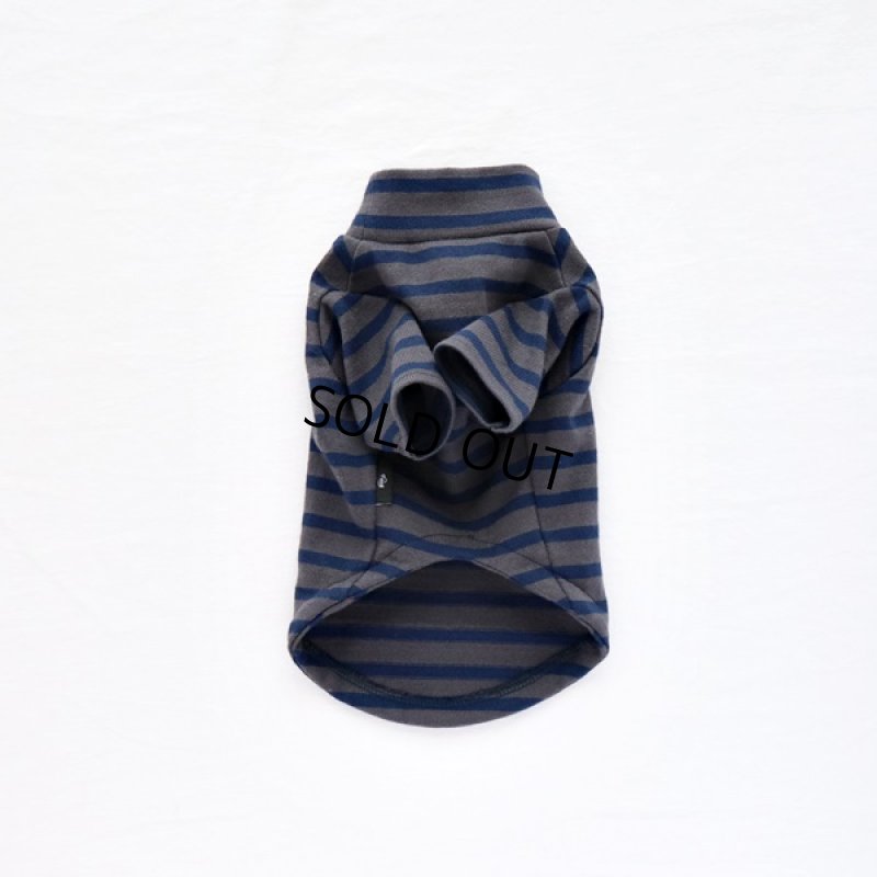 画像12: ボーダーハイネックカットソー(チャコールxネイビー) (12)