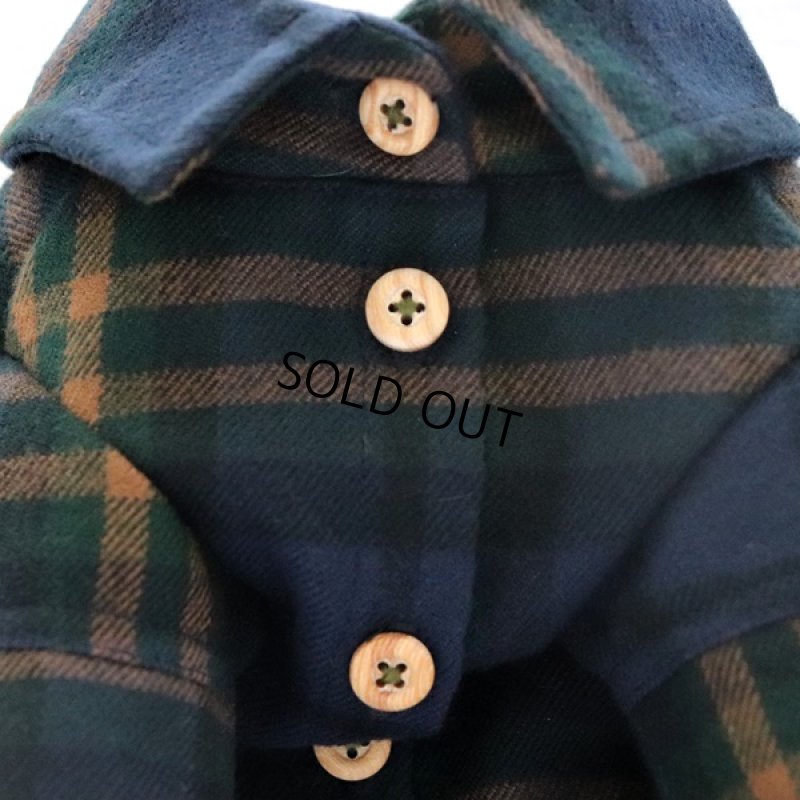 画像11: タータンチェックのシャツワンピース（グリーン） (11)