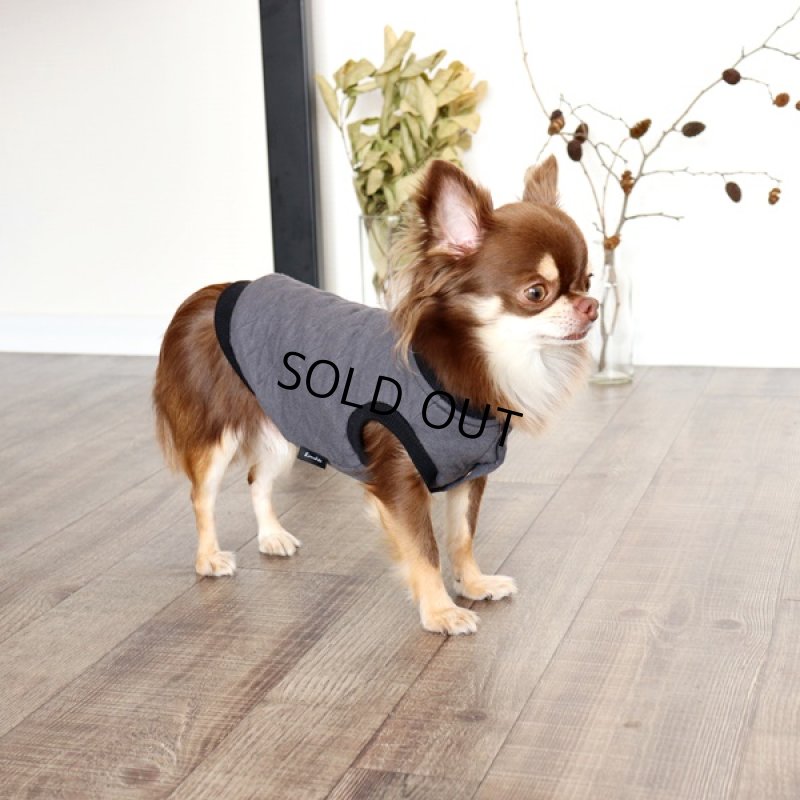 画像2: キルティングベスト（ダークグレー） (2)