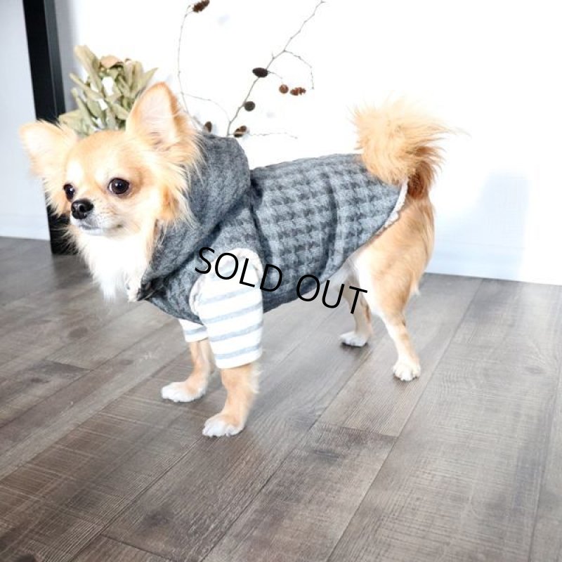 画像12: 2wayキルティングボアベスト（ダークグレー） (12)