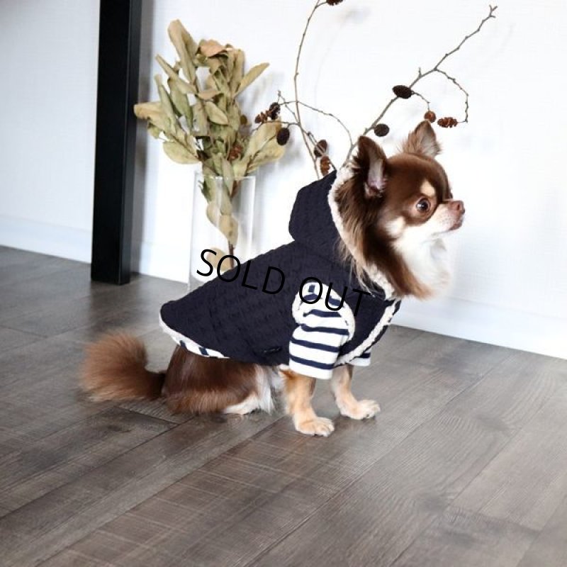 画像11: 2wayキルティングボアベスト（ネイビー） (11)