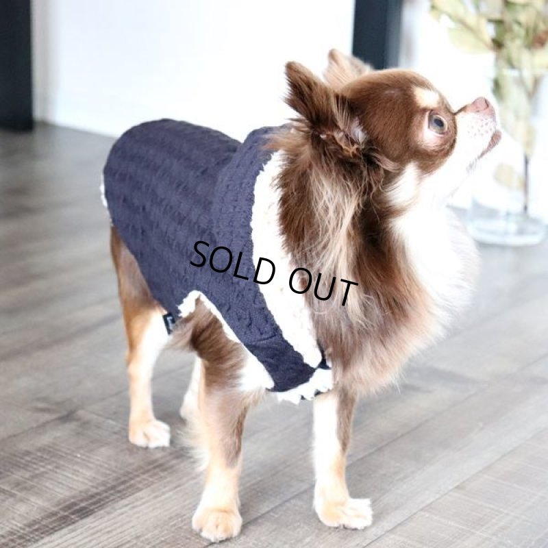 画像6: 2wayキルティングボアベスト（ネイビー） (6)