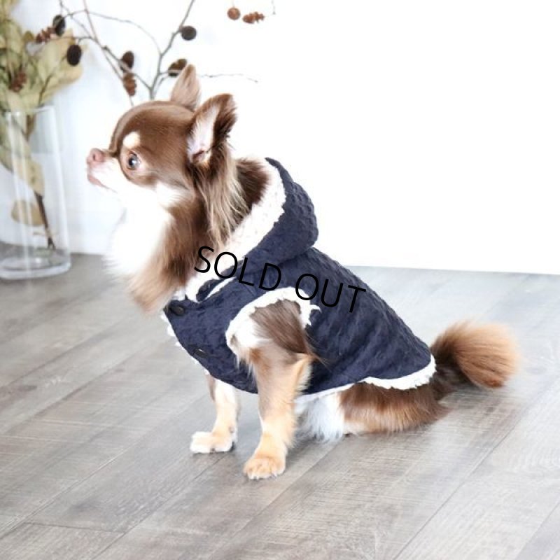 画像4: 2wayキルティングボアベスト（ネイビー） (4)