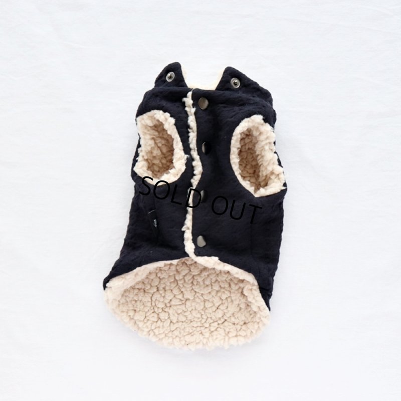 画像20: 2wayキルティングボアベスト（ネイビー） (20)