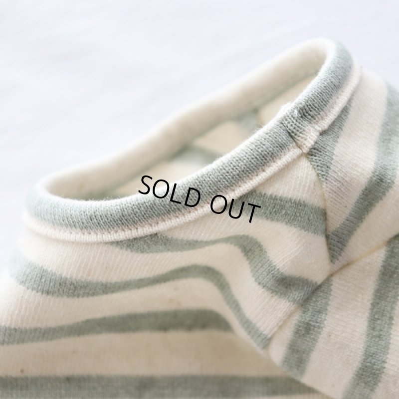 画像12: スモーキーボーダーカットソー（モスグリーン） (12)