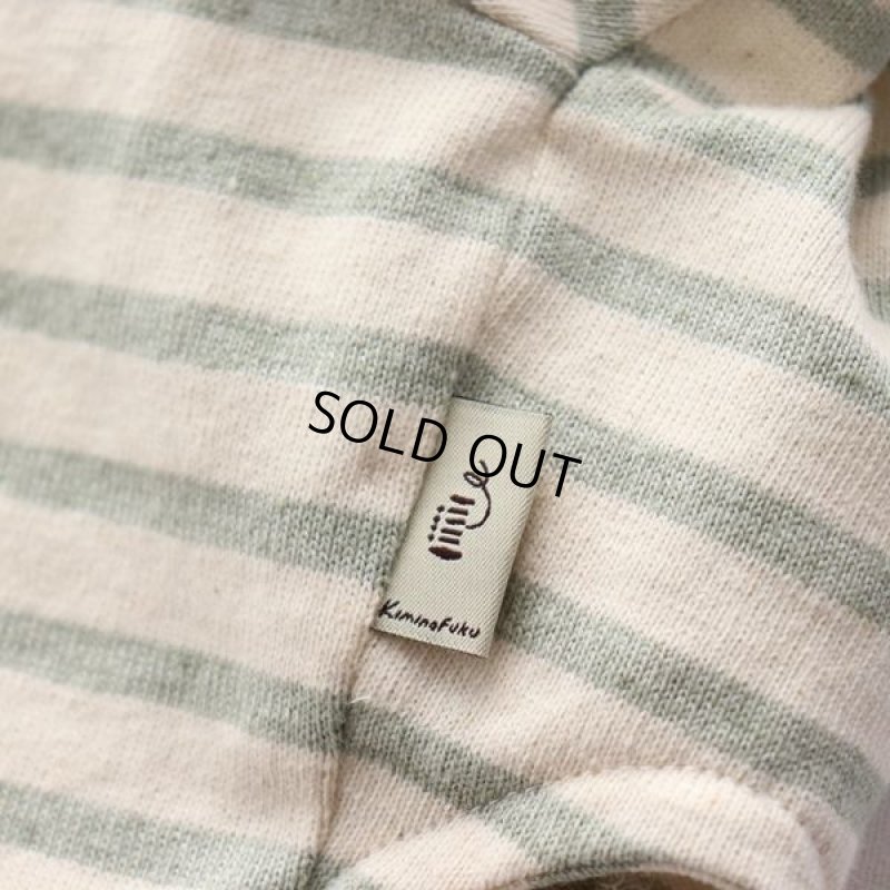 画像14: スモーキーボーダーカットソー（モスグリーン） (14)