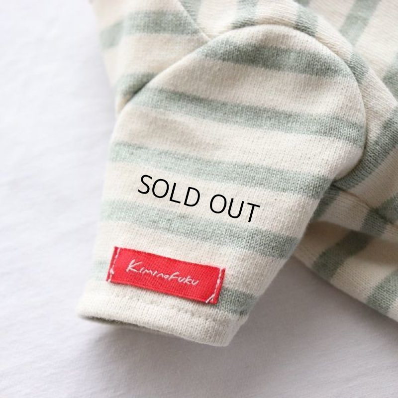 画像15: スモーキーボーダーカットソー（モスグリーン） (15)