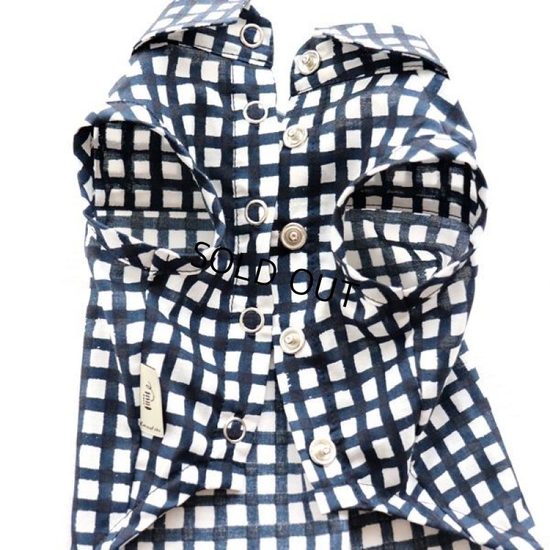 画像16: フリーギンガムのノースリーブシャツ（ネイビー） (16)