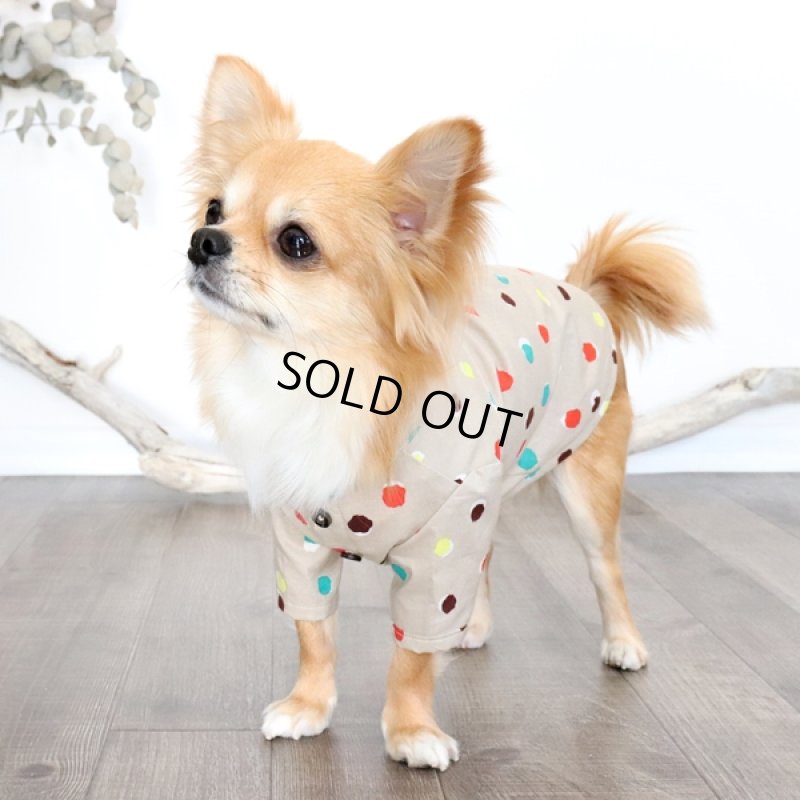 画像2: モダンドットシャツ(イエローベージュ) (2)