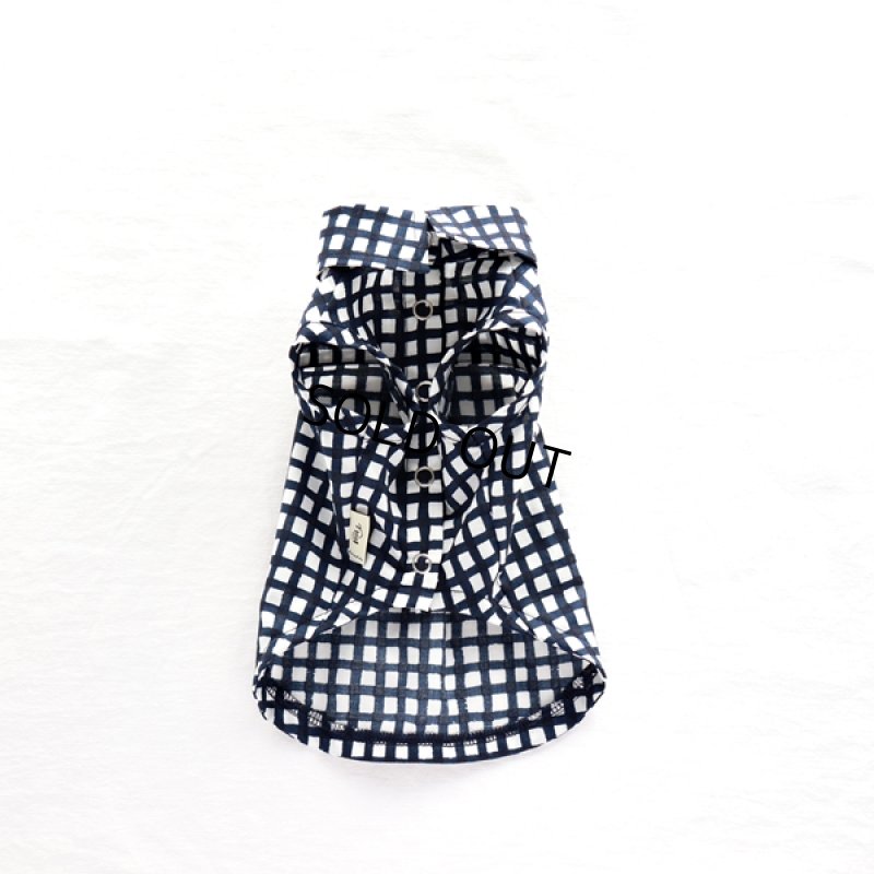 画像15: フリーギンガムのノースリーブシャツ（ネイビー） (15)