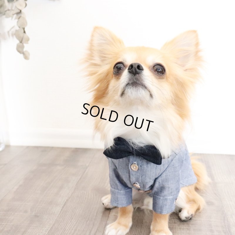 画像8: リネンダンガリーシャツ（ブルー） (8)