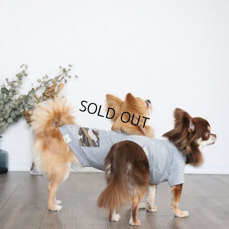 画像16: 蚊よけ生地のTシャツ（カモフラポケット×グレー） (16)