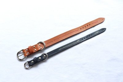 画像1: 【ステッチ_幅2.4cm】お揃いが楽しめるCOLLAR（首輪） 全6色『BLESS LEATHER×キミノフク。』