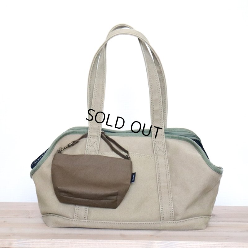 画像10: [完成品] 帆布のマナーポーチ（カーキ×タグ） (10)