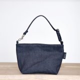 デニムのマナーポーチ（インディゴ×タグ）