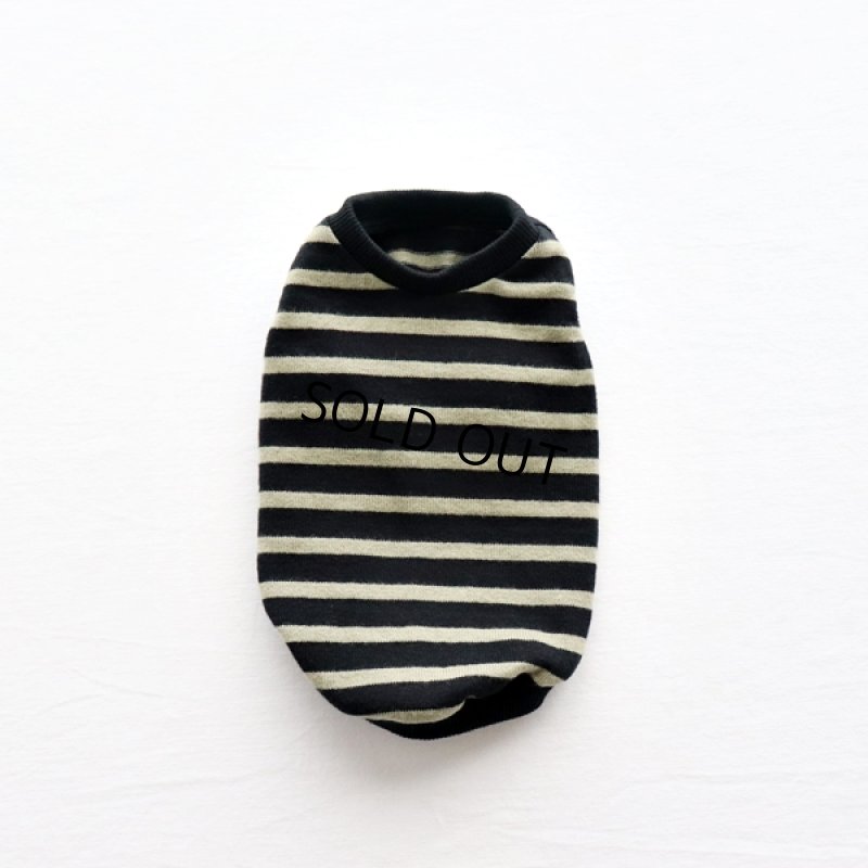 画像10: ボーダータンクトップ(ブラック×ペールモス) (10)