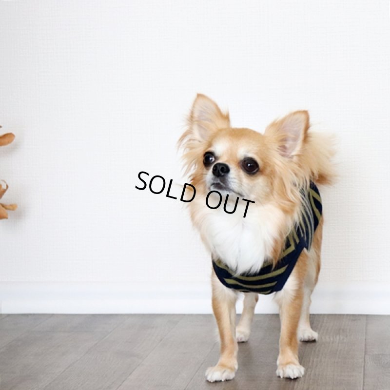 画像4: ボーダータンクトップ（ネイビー×マスタード） (4)