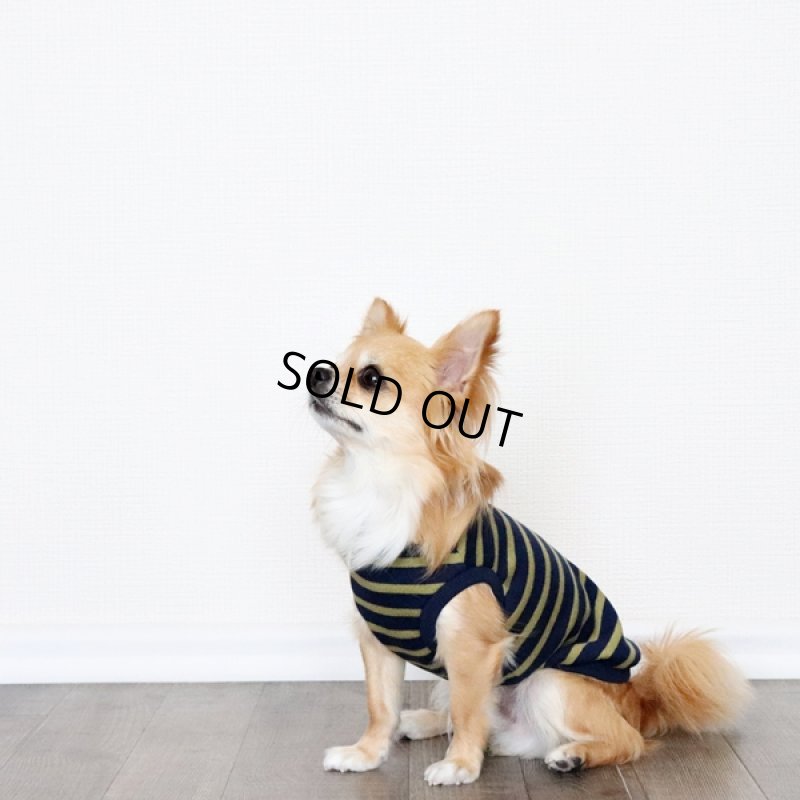 画像6: ボーダータンクトップ（ネイビー×マスタード） (6)