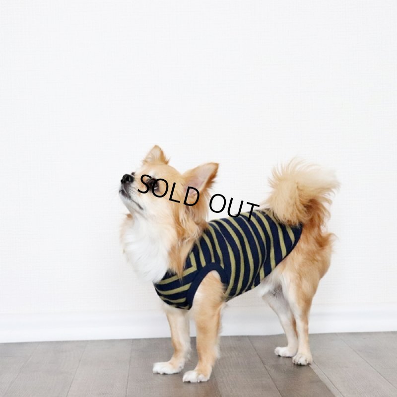 画像7: ボーダータンクトップ（ネイビー×マスタード） (7)