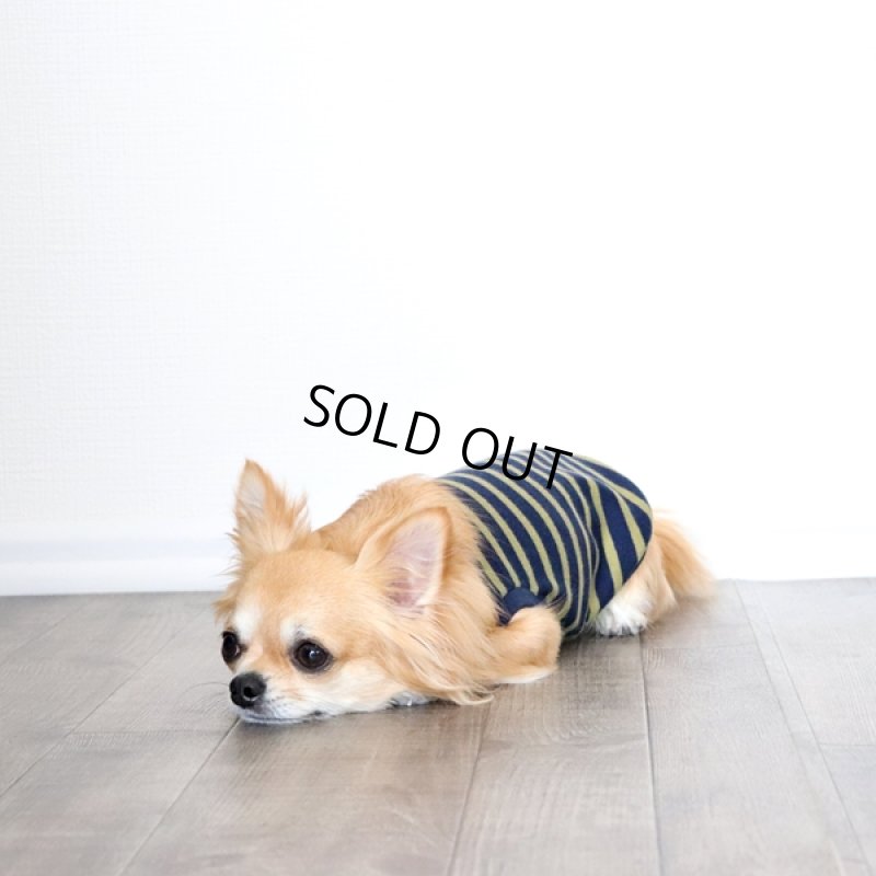 画像5: ボーダータンクトップ（ネイビー×マスタード） (5)