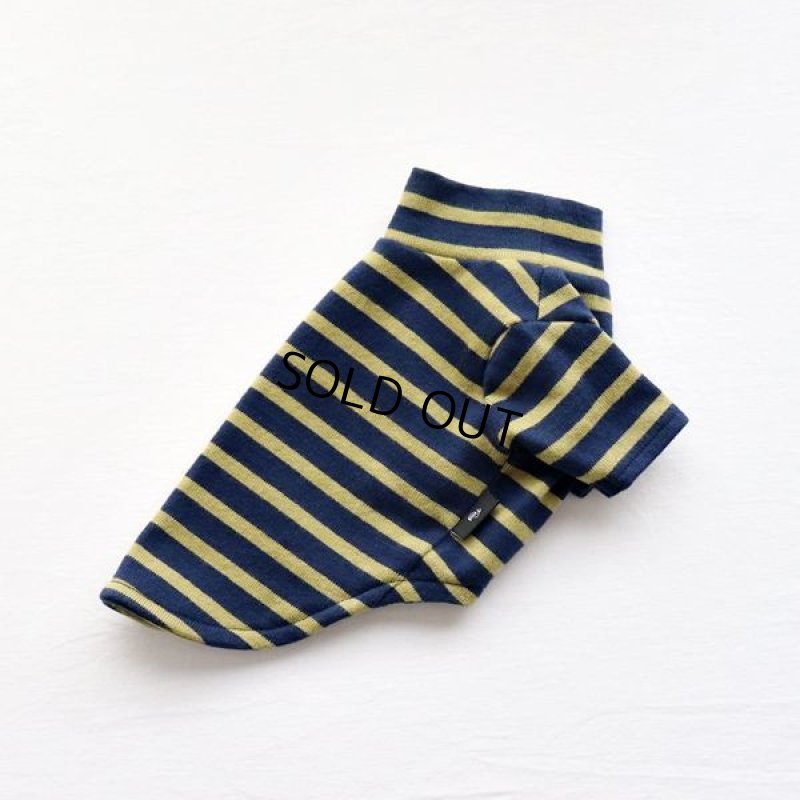 画像9: ボーダーハイネックカットソー（ネイビー×マスタード） (9)
