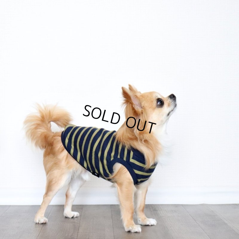 画像9: ボーダータンクトップ（ネイビー×マスタード） (9)