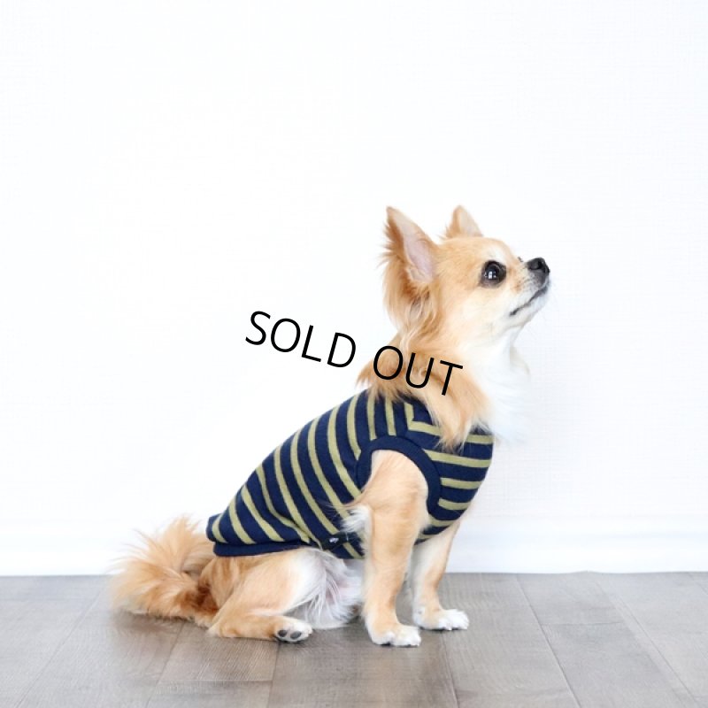 画像8: ボーダータンクトップ（ネイビー×マスタード） (8)