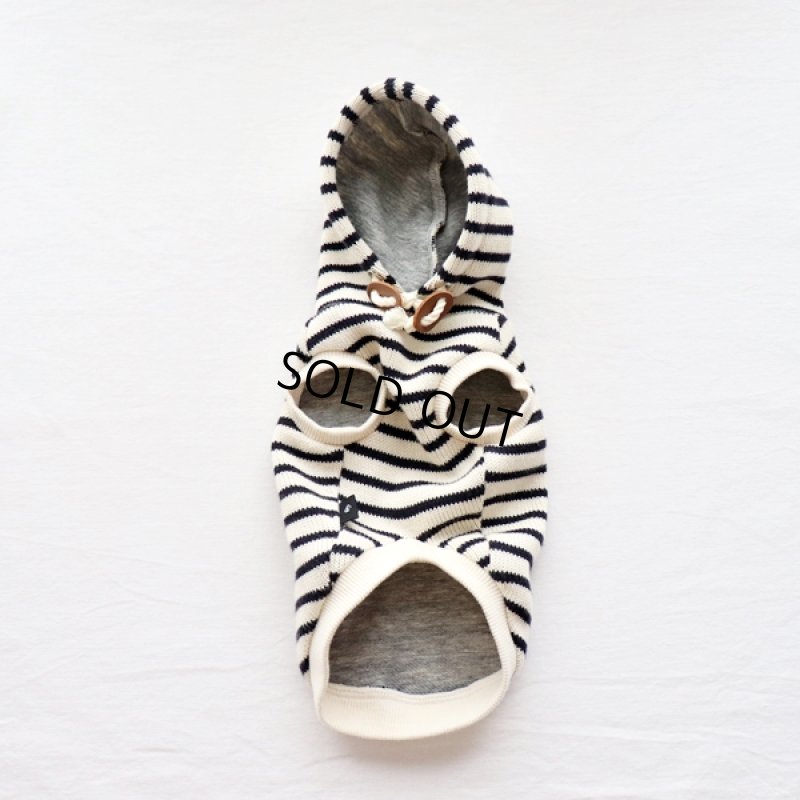 画像17: 【再販売】ボーダーノースリーブパーカー（アイボリー×ダークネイビー） (17)