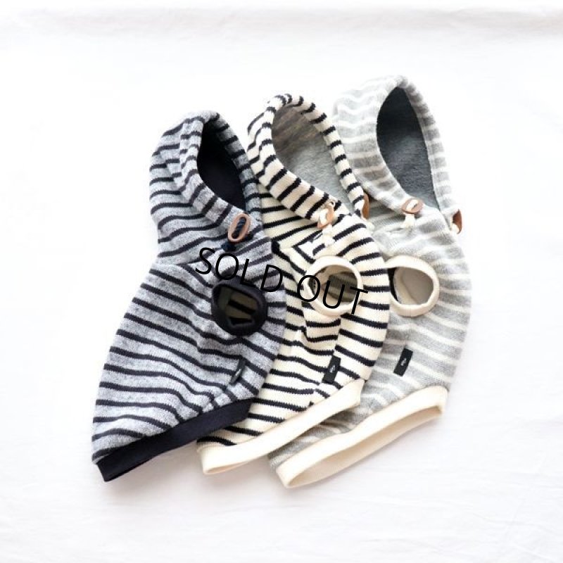 画像20: 【再販売】ボーダーノースリーブパーカー（ブルーグレー×ネイビー） (20)