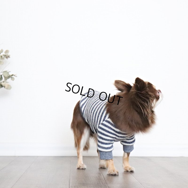 画像9: ボーダーニット プルオーバー(ネイビー) (9)