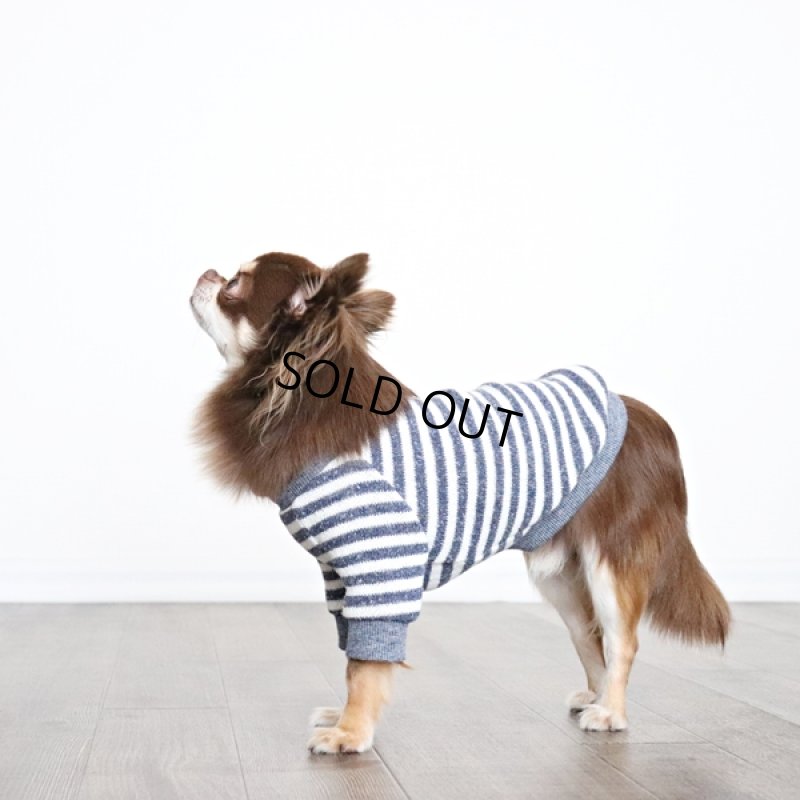 画像8: ボーダーニット プルオーバー(ネイビー) (8)