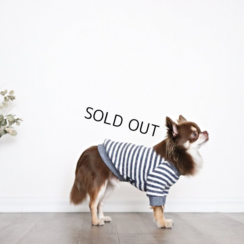 画像7: ボーダーニット プルオーバー(ネイビー) (7)